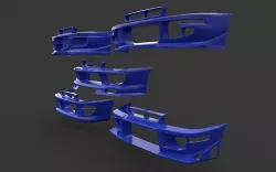 Body kit Subaru Impreza 1992 Bumper 3D model