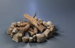 Campfire Low-poly 3D model