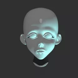 Cartoon Head 3D model