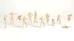 Cartoon low poly men poses 3D model