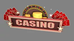 casino signboard Low-poly 3D model