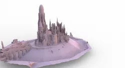 Castle with Moat 3D model