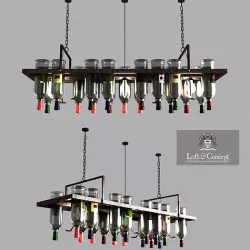 Chandelier Bottle Bar Rectangle 120 3D model