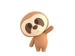 Character149 Rigged Sloth 3D model