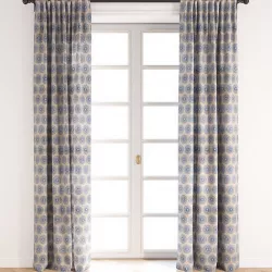 Crate and Barrel Curtains on rod 3D model