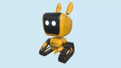 Cute Robot 07 - Security - Character SciFi Design Low-poly 3D model
