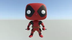 Deadpool Funko Pop Style 3D model