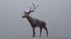 Deer low poly 3D model  Low-poly 3D model