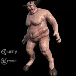 Demon Fat Low-poly 3D model