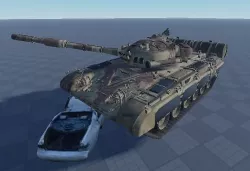Destroyed Car Low-poly 3D model