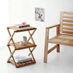 DUGLAS Shelf 3-Step Acacia 3D model