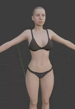 Female model 3D model