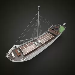 fishing sailing ship 3D model