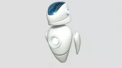 Flying Robot 01 White - Character SciFi Design Low-poly 3D model