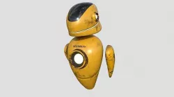 Flying Robot 07 Security - Character SciFi Design Low-poly 3D model