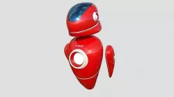 Flying Robot 09 Firebot Fire Fighter - Character SciFi Design Low-poly 3D model