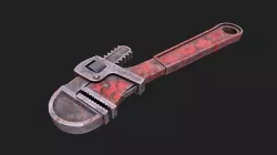 Game Ready Rusty Wrench Low-poly 3D model