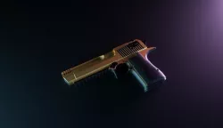 Golden Desert Deagle Model 3D model