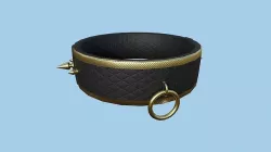 Gothic Choker Collar 03 - Black Gold - Character Design Fashion Low-poly 3D model