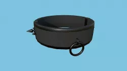 Gothic Choker Collar 04 Black Fabric - Character Design Fashion Low-poly 3D model