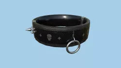 Gothic Choker Collar 05 Black Skull - Character Design Fashion Low-poly 3D model