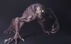 Goul monster  Low-poly 3D model