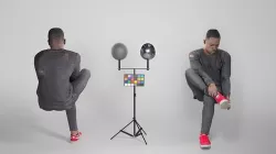 Guy putting on his shoes 323 Low-poly 3D model