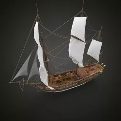 historical sailing ship 3D model