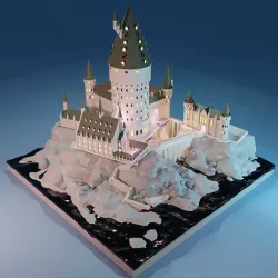 Hogwarts castle mini from Harry Potter Low-poly 3D model
