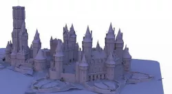 Huge mansion fortress 3D model