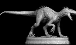 Hybrid Jurassic world Indoraptor statue 3D model