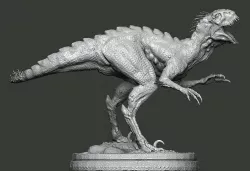 Hybrid Jurassic world Scorpius rex statue 3D model