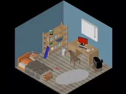 Isometric room 3D model