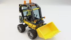 Lego Bulldozer and worker Tim 3D model