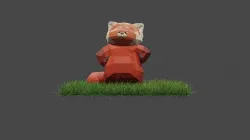 Low Poly Mei Lee as Giant Panda in Turning Red 3D model