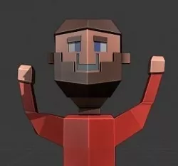 Low Poly Rigged Character Models Low-poly 3D model