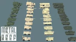 Low-Poly Tanks Mega Pack Low-poly 3D model