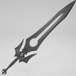 Low Poly Vampire Sword 3D model