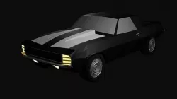 LOWPOLY CHEVROLET CAMARO SS 69 - RIGGED Low-poly 3D model