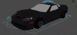 LOWPOLY CHEVROLET CORVETTE ZR1  Low-poly 3D model