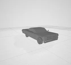 Lowrider car Low-poly 3D model