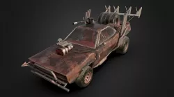 Mad Max car Low-poly 3D model