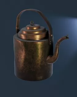 Magnificent vintage teapot 3D model