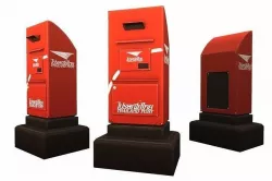 Mailbox Postbox Cartoon THAI EMS  Low-poly 3D model