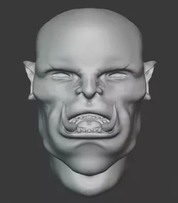 Male Orc Head 3D model