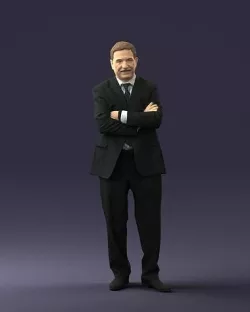 Man with arms crossed 0657 3D model