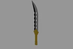 Meliodas Sword Low Poly  Low-poly 3D model