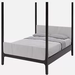 Melrose Canopy Queen Bed CB2 3D model