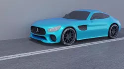 Mercedes Amg Gts Low-poly 3D model
