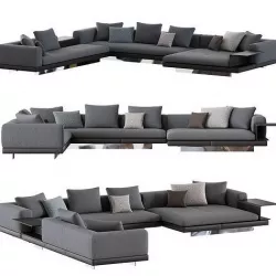 Minotti Connery Sofa Set 3D model
